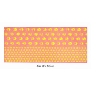 Pink & Yellow Mosaic Skull Beach Pareo – 90 × 175 cm