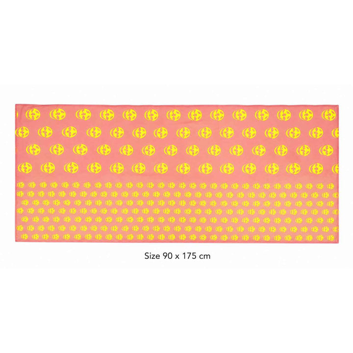 Pink & Yellow Mosaic Skull Beach Pareo – 90 × 175 cm
