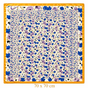 Violet Floral Square Scarf Petit Détail Lebanon