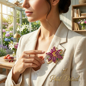 Lily Crystal Brooch Petit Détail Lebanon