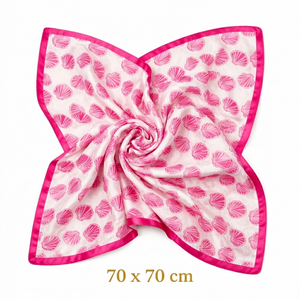 Pink Seashell Square Scarf Petit Détail Lebanon