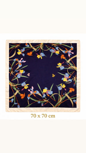 Midnight Floral Square Scarf Default Title Petit Détail Lebanon