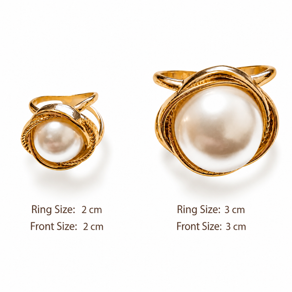 Classic Pearl Scarf Ring Petit Détail Lebanon