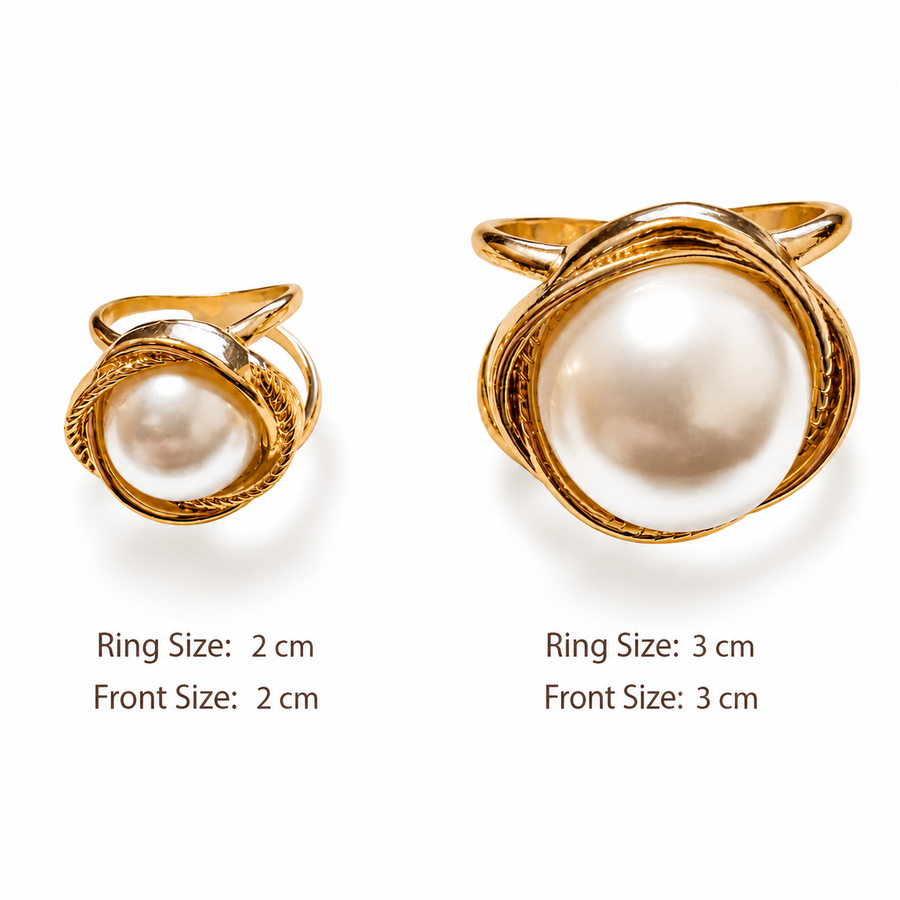 Classic Pearl Scarf Ring Petit Détail Lebanon