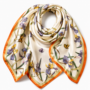 Golden Iris Square Scarf Petit Détail Lebanon