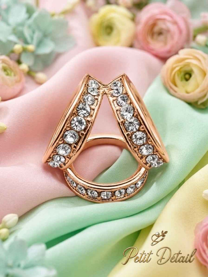Crystal Chevron Scarf Ring Petit Détail Lebanon