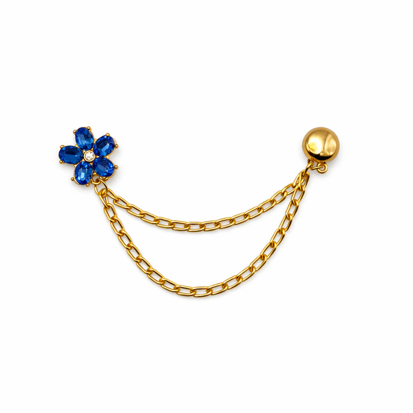 Blue Flower Magnetic Sleeve Clip Petit Détail Lebanon