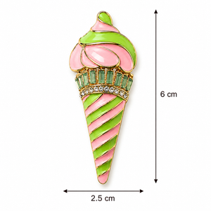 Candy Swirl Ice Cream Brooch green Petit Détail Lebanon