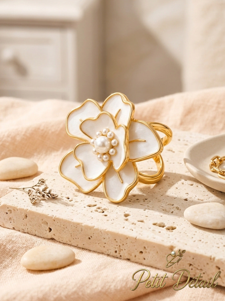 Pearl Bloom Scarf Ring Petit Détail Lebanon