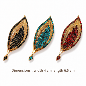 Leaf Crystal Brooch Petit Détail Lebanon
