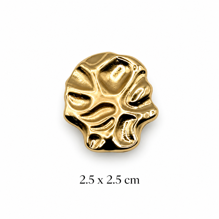Sculptural Gold-Tone Button Cover Petit Détail Lebanon