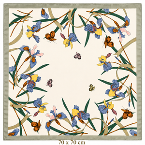 Sage Iris Square Scarf Petit Détail Lebanon