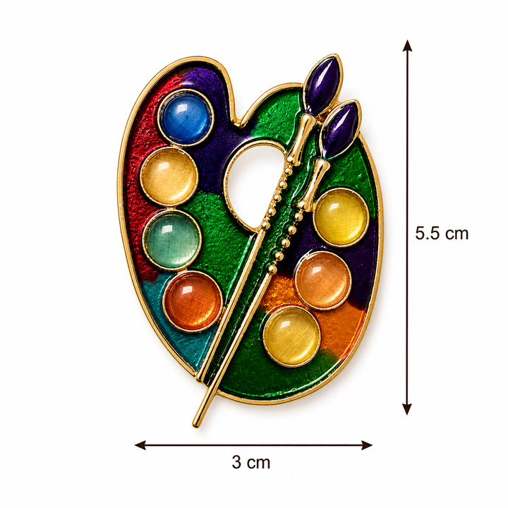 Artist Palette Brooch Petit Détail Lebanon