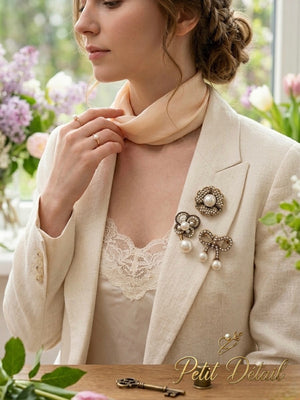 Pearl Elegance Brooch Set – 3 Pieces Petit Détail Lebanon