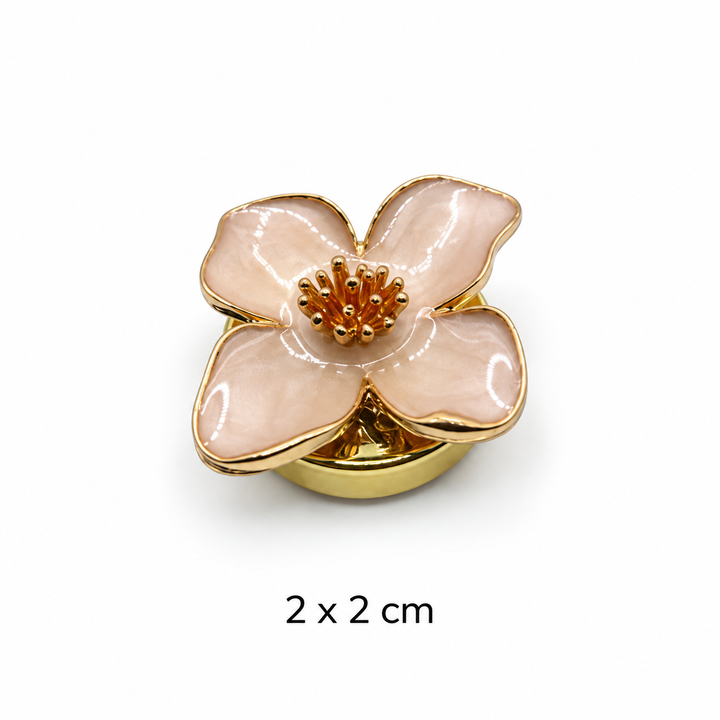 Blush Pink Flower Button Cover Petit Détail Lebanon