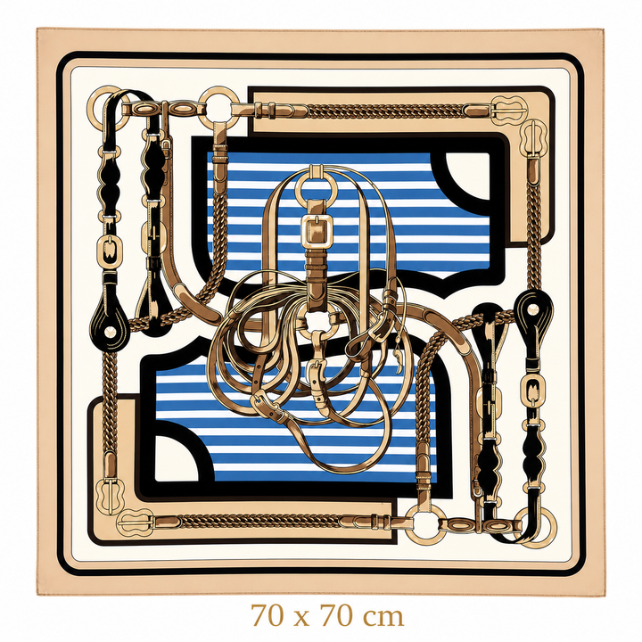 Classic Equestrian Square Scarf Petit Détail Lebanon