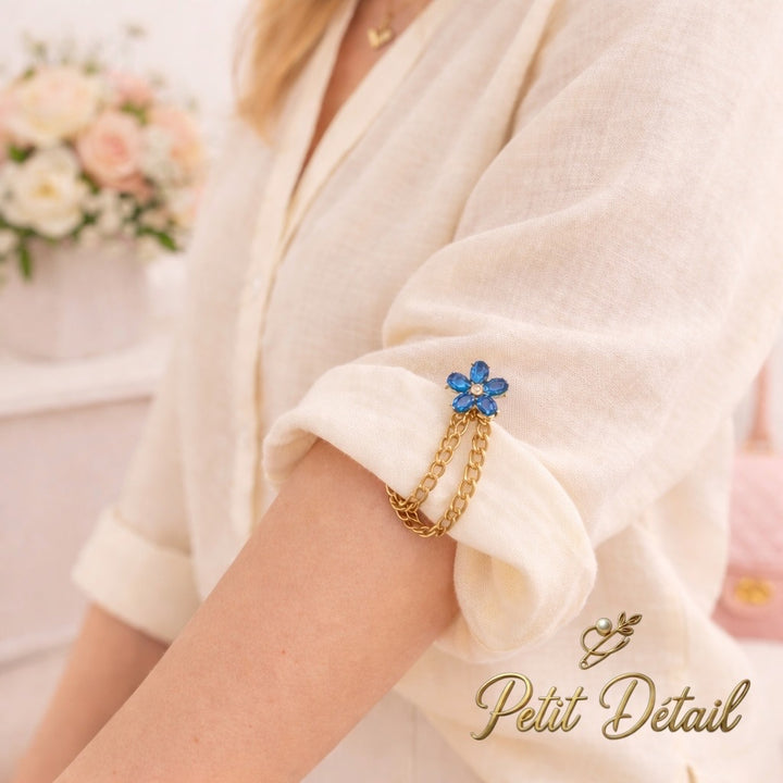 Blue Flower Magnetic Sleeve Clip Petit Détail Lebanon