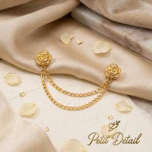 Gold Rose Magnetic Fabric Clip Petit Détail Lebanon