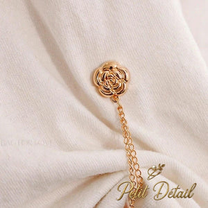 Gold Rose Magnetic Fabric Clip Petit Détail Lebanon
