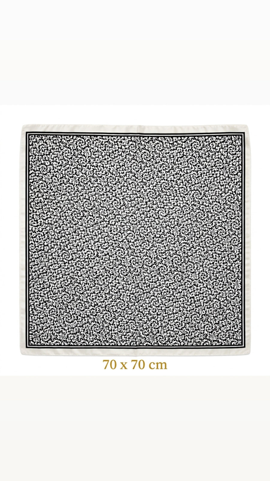 Monochrome Floral Square Scarf Default Title Petit Détail Lebanon