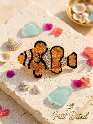 Crystal Clownfish Brooch Petit Détail Lebanon
