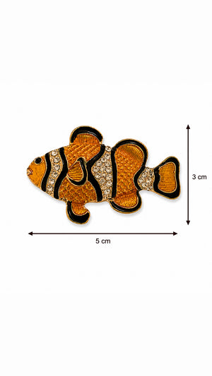 Crystal Clownfish Brooch Petit Détail Lebanon