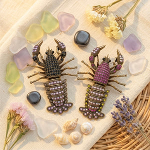 Crystal Lobster Brooch Petit Détail Lebanon
