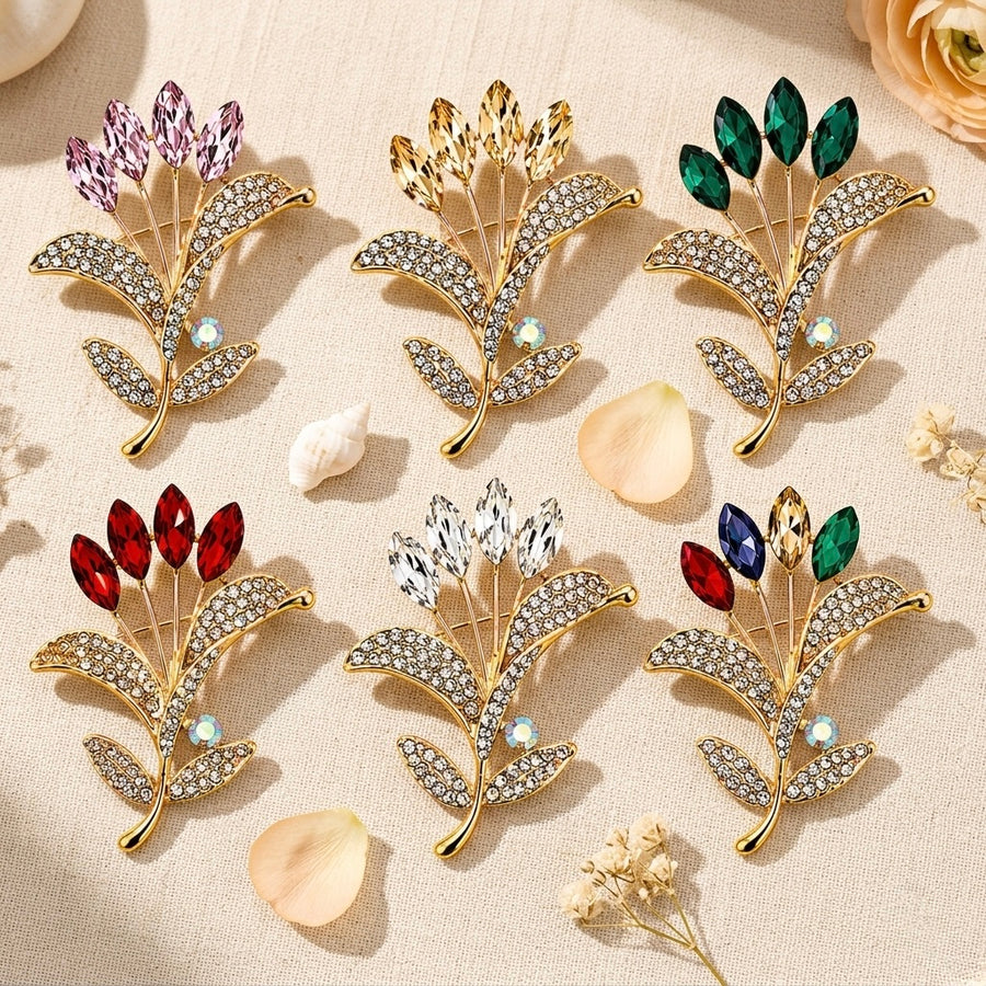 Crystal Tulip Bouquet Brooch Petit Détail Lebanon