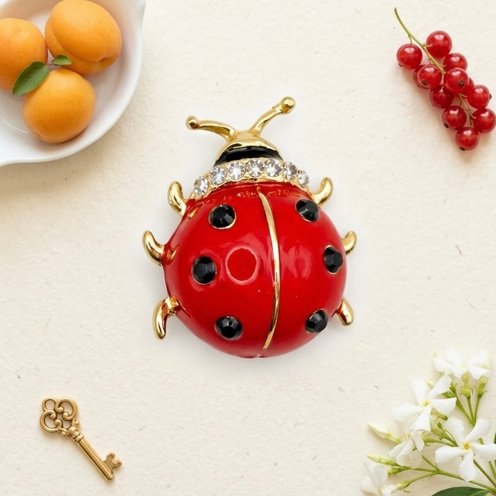 Lucky Ladybug Enamel Brooch Petit Détail Lebanon