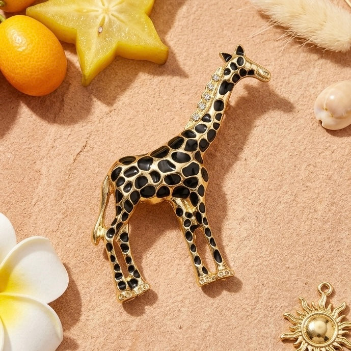 Whimsical Standing Giraffe Brooch Petit Détail Lebanon