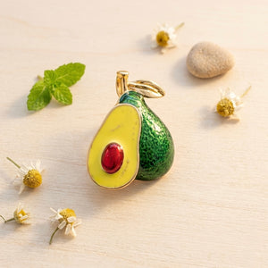 Cute Enamel Avocado Brooch Petit Détail Lebanon