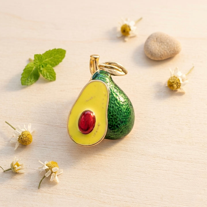 Cute Enamel Avocado Brooch Petit Détail Lebanon