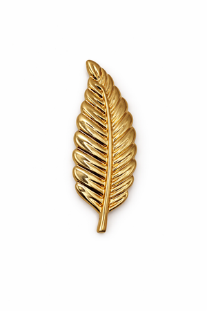 Abstract Gold Leaf Brooch Petit Détail Lebanon