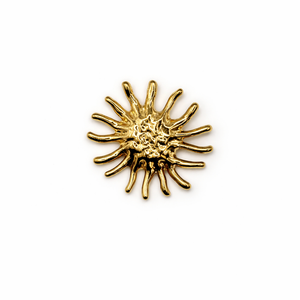 Abstract Gold Sunburst Brooch Petit Détail Lebanon