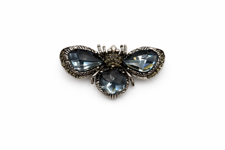 Vintage Style Smoky Crystal Bee Brooch Default Title Petit Détail Lebanon