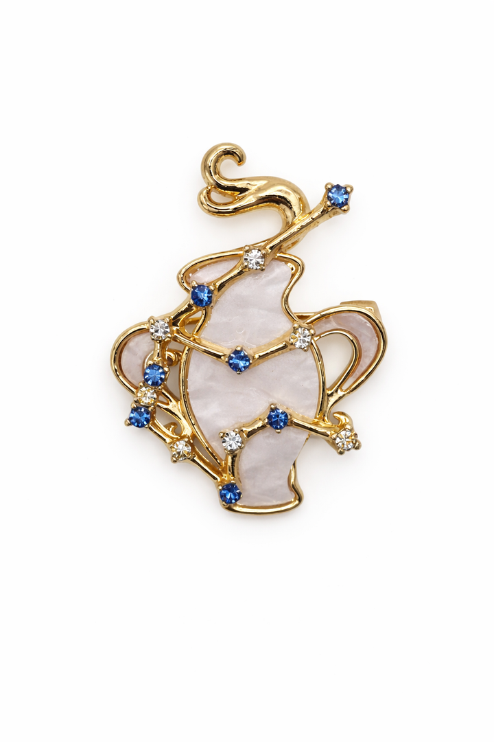 Aquarius Zodiac Brooch Default Title Petit Détail Lebanon