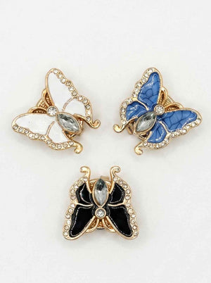 Butterfly Enamel & Crystal Button Covers Petit Détail Lebanon