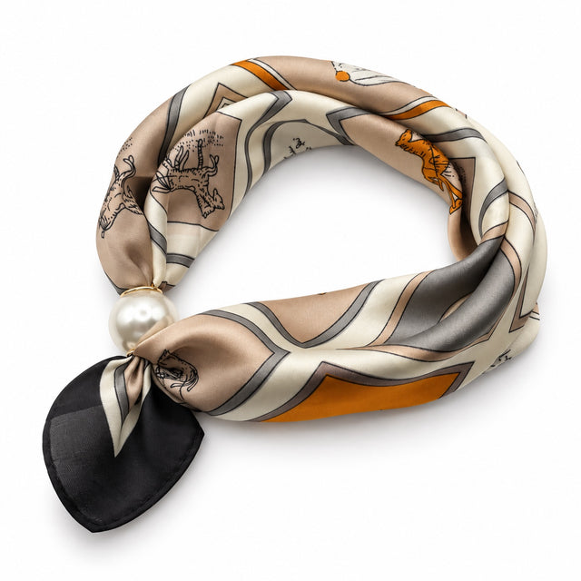 Camel Equestrian Magnetic Scarf