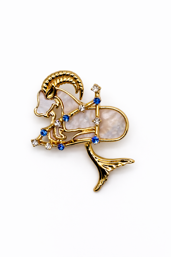 Capricorn Zodiac Brooch Default Title Petit Détail Lebanon