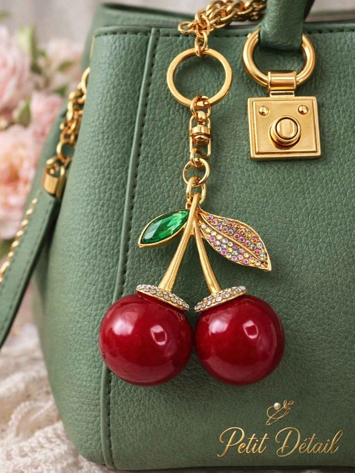 Cherry Crystal Keychain Charm Petit Détail Lebanon