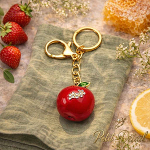Chic Apple Charm Keychain Petit Détail Lebanon