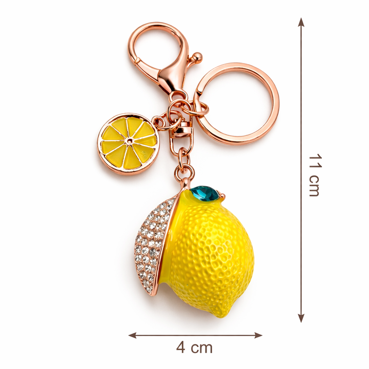 Chic Lemon Charm Keychain Petit Détail Lebanon