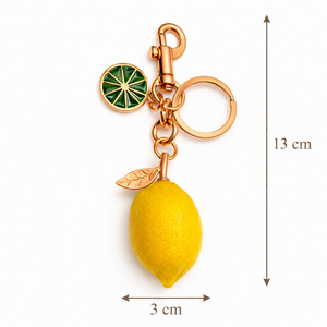 Citrus Lemon Charm Keychain Yellow Petit Détail Lebanon