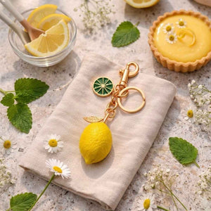 Citrus Lemon Charm Keychain Petit Détail Lebanon