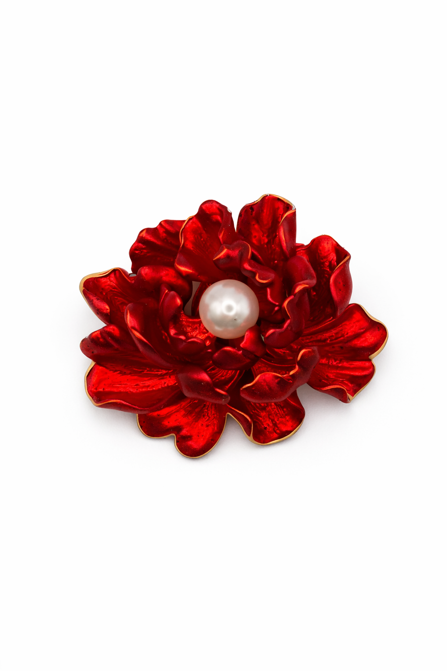 Crimson Flower Brooch Default Title Petit Détail Lebanon