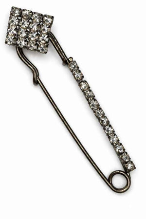 Crystal Square Head Safety Pin Brooch Geometric Petit Détail Lebanon