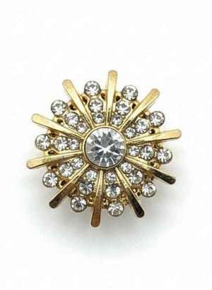 Gold Crystal Starburst Button Cover Gold Petit Détail Lebanon