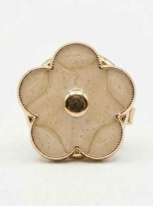 Enamel Flower Button Covers Beige Petit Détail Lebanon