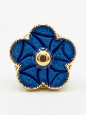 Enamel Flower Button Covers Blue Petit Détail Lebanon