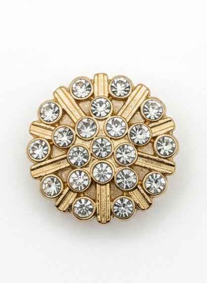 Gold Crystal Sunburst Button Cover Default Title Petit Détail Lebanon